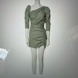 Atoir Green Ruched Dress